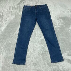 Kenneth Cole Straight Fit Stretch Denim Blue Jeans 38x34 mens 6906